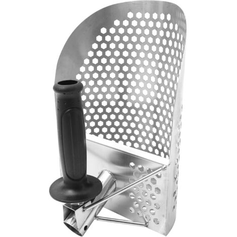 Pelle à Sable en Acier Inoxydable Poignée ABS Légère pour Détection de Métaux Tamis à Trous Larges pour Séparation Outil Portable pour Plage et Chasse Trésor (1/5)