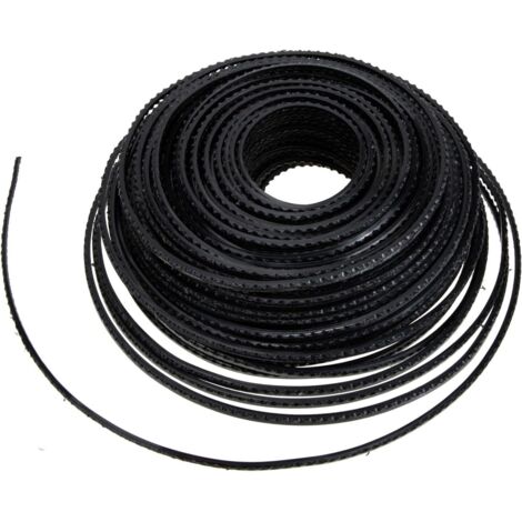 Fil de Tonte en Nylon Résistant Dents de Scie Bobine de 15 M pour Coupe-Bordures Électriques et Thermiques Accessoire Professionnel pour Entretien de Pelouse et Jardinage (1/5)