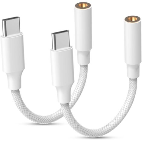 Adaptateur USB C Jack 3.5mm, Adaptateur de Prise de Casque, Type C vers Prise Casque Audio auxiliaire Compatible avec Phone 16 Pro Max Plus 15 Galaxy S24 S23 S22 Samsung Galaxy S24 S23 Pad Mini/Pro (1/5)