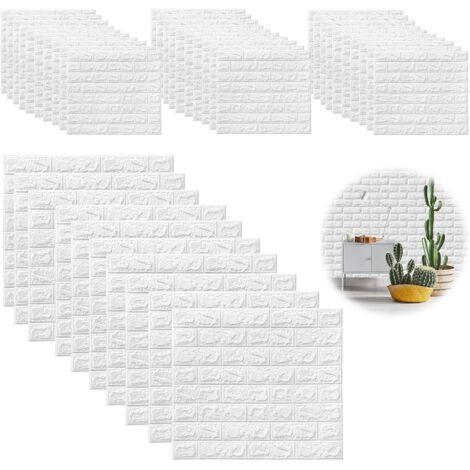 40 pièce Papier Peint 3D Brique Adhesif Mural, 35 X 38 cm Pierre Autocollant Mural, Dalle PVC Adhesive Murale, Panneaux Muraux 3d, Panneau Revetement Mural Decoratif (1/5)