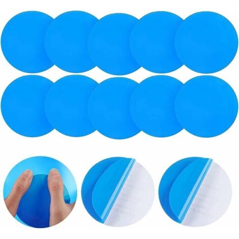 20 Pièces Rustine Piscine, Piscine Patch Kit De Réparation, Piscine Kit De Réparation, Réparation Plastique Correctifs Auto-adhésives Rustine pour Piscines Gonflables Bateaux, Bleu