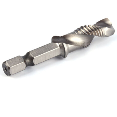 Foret Taraudeur M10, Foret à Queue Hexagonale 1/4" HSS Pour Tarauder Dans Le Bois, Le Plastique Et L'aluminium, Foret Combiné M10 Et Mèche De Taraud (1/4)