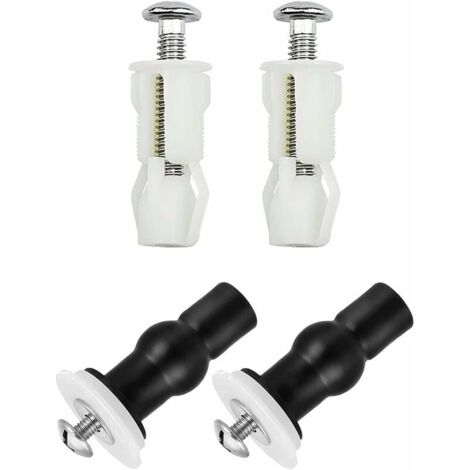 4 Pcs Abattant WC Fixations Charnières, Vis D'expansion pour Couvercle de Toilette Fixation Abattant WC Vis pour Lunette Toilette Ensemble, Pièces de Rechange pour Couvercle de Toilette (1/5)