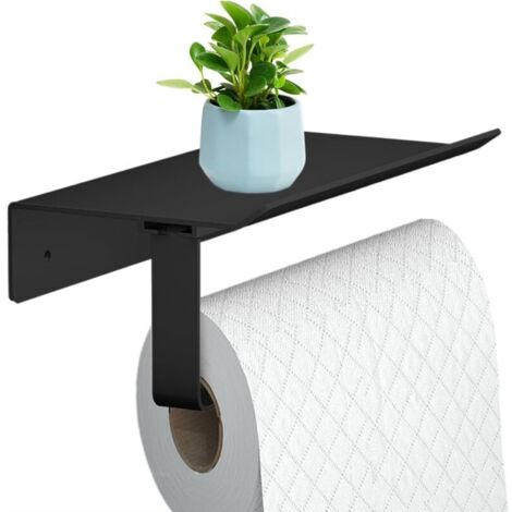 Porte-Papier Hygiénique, Porte-Papier Hygiénique Avec Support En Aluminium, Porte-Papier Hygiénique Sans Perçage Avec Colle Et Vis, Porte-Papier Hygiénique Cuisine Salle De Bain (1/5)
