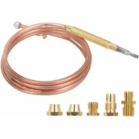 Thermocouple universel, capteurs de température avec écrous, adaptateurs de kit de thermocouple de remplacement pour fours à gaz, cuisinière à induction, cuisinière à gaz, appareil de chauffage (1/5)