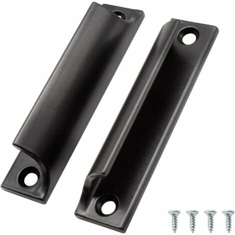 2 Pièces Poignée de Porte Coulissante, Aluminium Poignée Meuble, Poignee de Meuble Cuisine Noir, Disponible pour Portes de Balcon, Portes Coulissantes, Tiroirs (1/5)