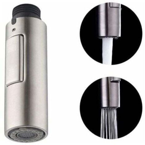 Embout Robinet Cuisine de Rechange DouchetteTête de Robinet Amovible Universelle G1/2 Acier Inoxydable SUS304 Brossée, PFS200-BS (1/4)
