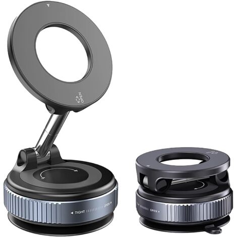 Support Téléphone Voiture, Magnetique Support Telephones Ventouse, Porte Telephone Voiture Aimanté Réglable à 360°d'Aspiration Magnétique Compatible Iphon16 15 14pro Max Plus, Android Phone (1/5)