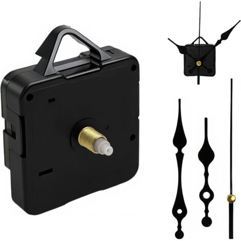 Kit de Mécanisme Horloge Murale Quartz Silencieux 16 mm avec Aiguilles, Mouvement Horlogerie Durable pour Réparation et DIY, Pièces de Rechange pour Cadrans Muraux Classiques et Modernes (1/5)