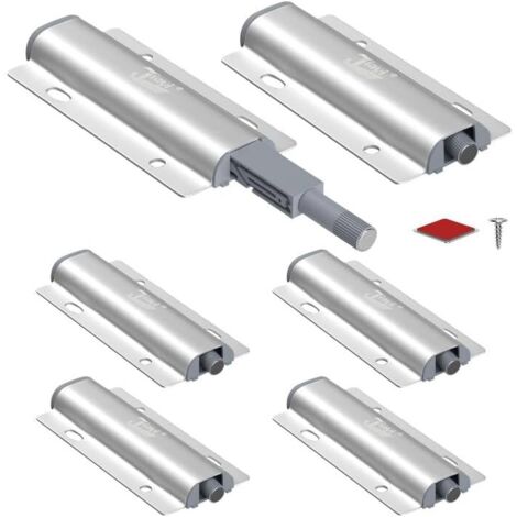 Poussoir Push to Open Lot de 6 Aimant Poussoir Porte Placard Pousser Latch Pour Tiroir Aimant Porte Placard Loquet Fermetures Push Open Latch pour Appuyer et Ouvrir des Portes (1/5)