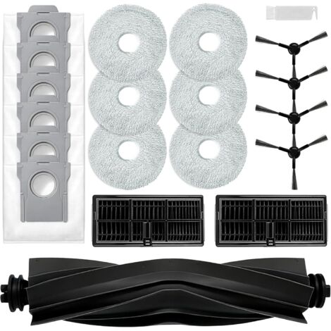 Kit D'accessoires pour Dreame L10s Pro Ultra Heat/ L10s Ultra Gen 2,pour Dreame X30 Ultra/Mova E30 Ultra/L40 Ultra AE,1 Brosse Principale,6 Sacs à Poussière,6 Serpillere,2 Filtres, 4 Brosse Latérale (1/5)