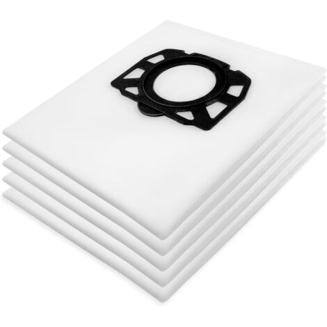 Lot de 5 Sacs Filtrants pour Aspirateur Pour Kärcher WD4, WD5, WD6, MV4, MV5, MV6 - Non-Tissé 487, Aspirateur Humide et Sec, Dimensions 42x49cm (1/5)