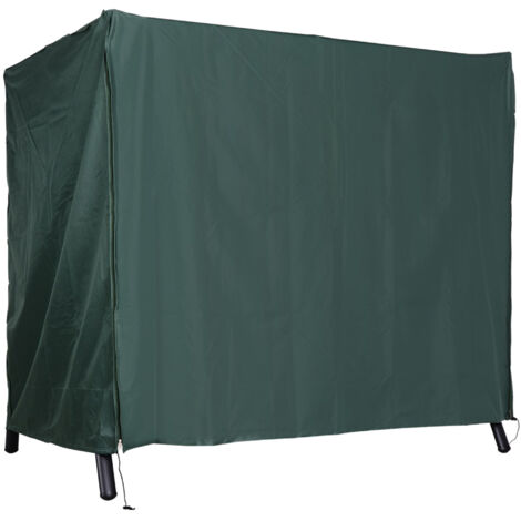 Housse de protection pour balancelle de jardin housse de balancelle de jardin toile oxford 177 x 114 x 152 cm vert foncé (1/5)