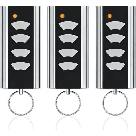 Lot de 3 télécommandes de rechange pour émetteur manuel Normstahl RCU433-4K, RCU433-2K, EA433 2KM/2KS/4KS, 433 MHz, 2 canaux, compatible avec les motorisations de portail Crawford Entrematic (1/5)