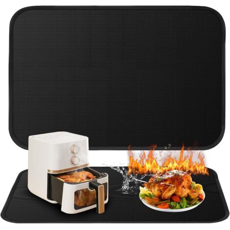 Tapis résistant à la chaleur 60x40cm,Tapis D'isolation,Tapis De Cuisson Silicone Pour four,friteuse à air, Micro - Ondes, tapis anti feu pour comptoir de cuisine, protection sous cafetière comptoir