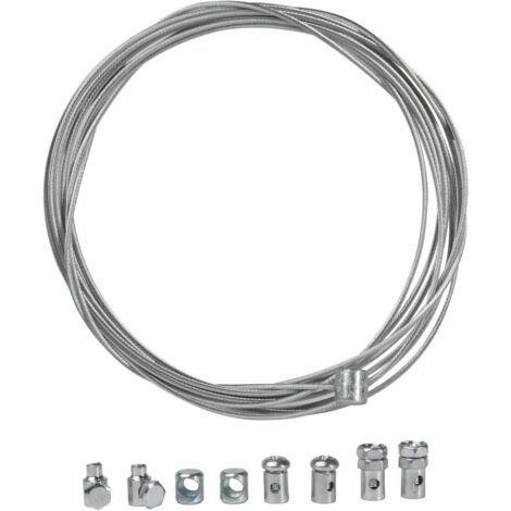 Kit câble accélérateur universel 2x 2,5m Ø1,2mm avec nipple - Pour carburateur et poignée gaz sur scooters 50cc, mobylettes AM6, Derbi Aerox, Aprilia SR, Piaggio, Peugeot GY6 (1/5)