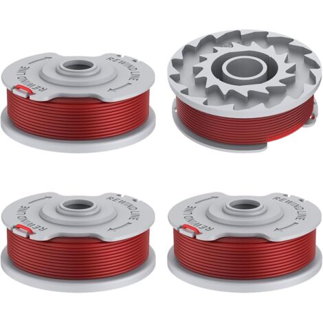 4 Pièces Bobine de Fil Convient pour Gardena 5306-20,Rechange Coupe Bordure pour Gardena SmallCut 300, Gardena Turbotrimmer Art 8844 & Art 8845,Ø1,65mm 9,2m Longueur(4 Bobine) (1/5)
