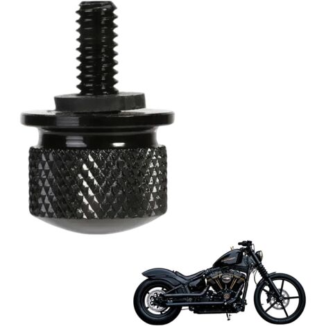 accessoire moto - 2 jeux de vis de siège de moto en aluminium avec clips C et vis moletée pour une fixation sûre de siège de moto (noir) (1/5)