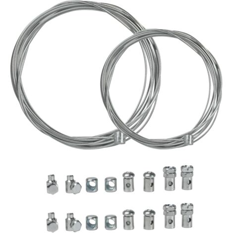 Kit de réparation universel : Câble d’embrayage moto 2 x 2 m (diamètres 2 mm & 1,5 mm), câble Bowden avec 9 tétines, câble d’accélérateur, pour karting, câble d’embrayage & ensemble câble (1/5)