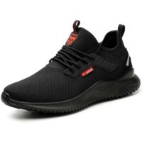 Chaussures de Sécurité Homme Femme Legere Baskets de Sécurité Chaussure de Travail Embout Protection Acier Chaussure de Chantier Antidérapantes,41