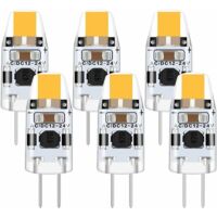 Ampoule G4 LED 2W, 6 Pièce 12V Ampoule G4 Blanc Chaud 3000K, Ampoule LED G4 Équivalent 15W G4 Ampoule Halogène, Ampoule Halogene LED 200LM, G4 LED Dimmable Rayon de 360° Pas de Scintillement