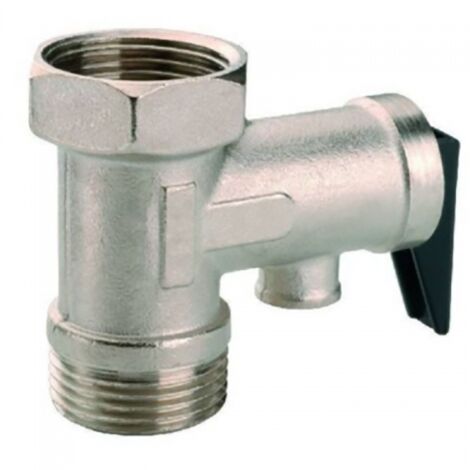 Válvula de Seguridad 1/2" para Termo Eléctrico Tarado 8,5 Bar Medida 21x175mm Antirretorno y Alivio con Maneta (1/2)