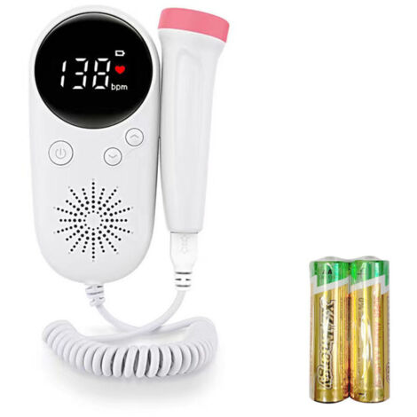 Moniteur cardiaque prénatal Doppler fœtal à usage domestique pour bébé, écran LCD, mesure de la voix fœtale, produit de soins quotidiens pour femmes enceintes (1/5)