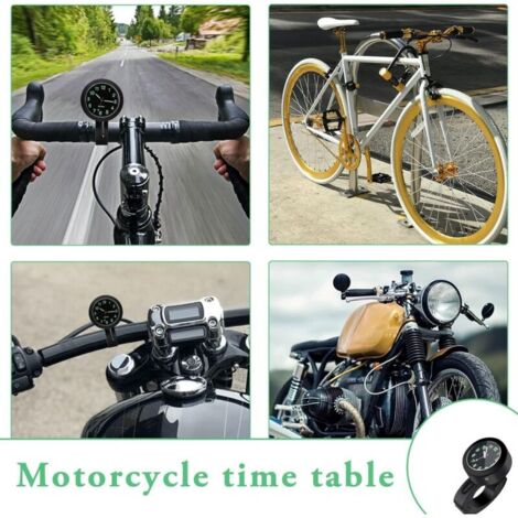 Horloge De Guidon Pour Moto – étanche, Aluminium, Rétro-éclairée – S’adapte Aux Vélos électriques