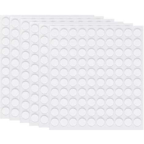 600 Pieces Double Sided Transparent Round Stickers, Extra Strong Double Sided Adhesive Dots, Transparent Double Sided Adhesive Stickers, Removable Stickers for DIY (1/5)