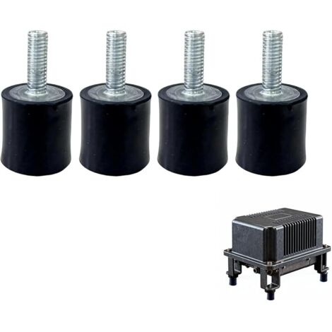 4 Pièces de Supports en Caoutchouc M6 Silent Bloc Amortisseurs de Chocs 20 mm x 20 mm, Isolateurs de Vibrations Universels pour Équipements de Fitness, Climatisation, Moteurs et Plus (VD M6 20X20)