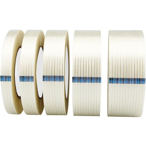 1 Ruban Adhésif en Fibre de Verre, 20mm x 50m, Ruban D'emballage, Ruban de Cerclage en Fibre Imperméable à l'eau, Ruban de Réparation (1/5)