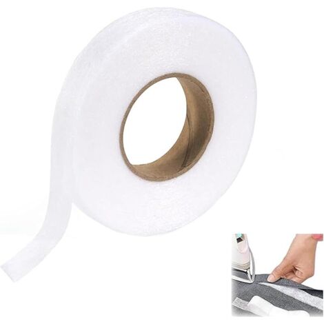 Bande Thermocollante pour Ourlets 20mm x 64m, Ruban Adhesif Thermocollant pour Pantalon, Rideaux et Textiles,Bande d'Ourlet pour Assembler des Tissus,Ourlet Facile Sans Couture 