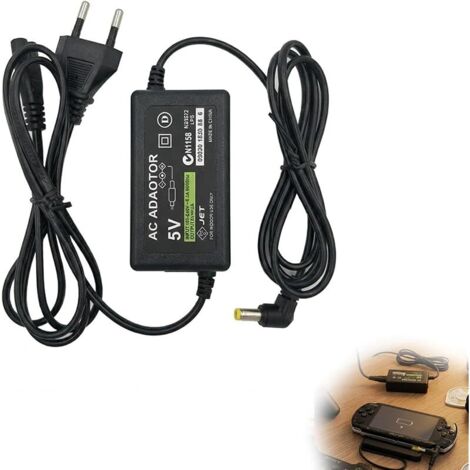Chargeur Compatible avec Sony PSP 1000/2000/3000/Street, Charger Rechange pour PSP Charge Rapide 5V 2A, Adaptateur Secteur 1.8M Charge Rapide Compatible avec PSP