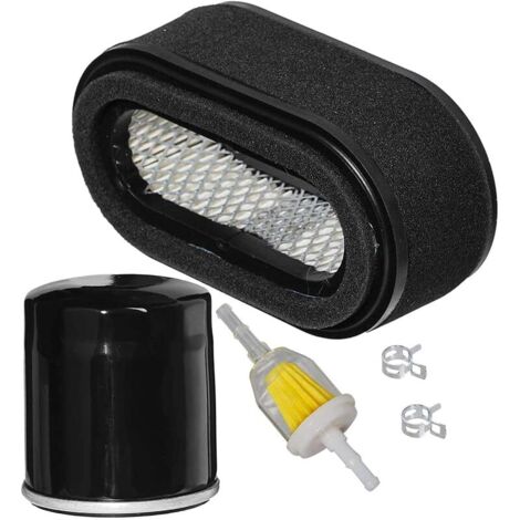 JJDD Filtre à air Combo Filtre à Carburant pour Kawasaki FD440V FD501V John Deere LX172 LX173 LX176 LX178 LX186 LX188 Remplace 11013-2206 11013-2134 MIU11377 49065-2078
