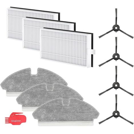 Pièces de rechange pour robot aspirateur Dreame Mova M1, accessoire pour robot aspirateur Dreame Mova M1 (filtre, essuie-glace latéral, serpillère, 10 pièces)