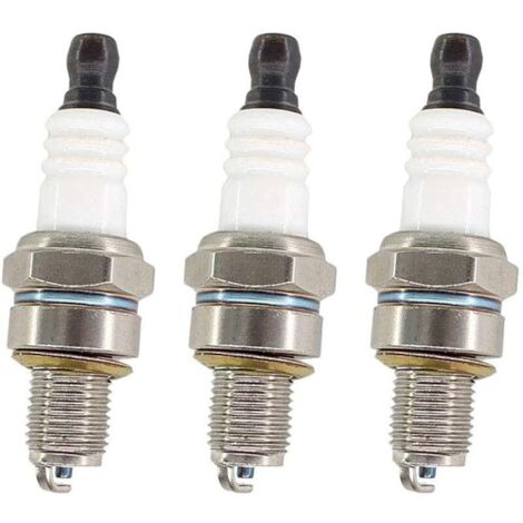 Lot de 3 bougies d'allumage pour Stihl FS40 FS50 FS56 FS87 FS90 FS100 FS110 FS90R FS100R FS130 FS310 BR600 KM56 KM100 Débroussailleuse NGK 3365, CMR6H (1/2)