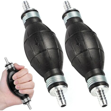 2 Pièces Amorceur Gazole 8mm, Pompe Manuelle pour Transfert Gaz Essence Diesel Eau Liquide - Voiture Jardin (1/5)