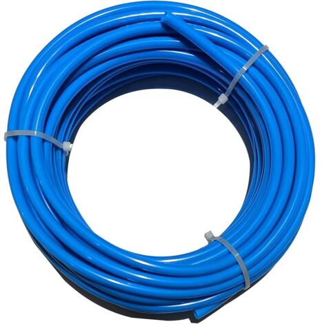 12 Meter PolyuréthaneTuyau Bleu Pneumatique, PU Tuyau Air, 10mm OD x 6,5mm ID Sans Raccords