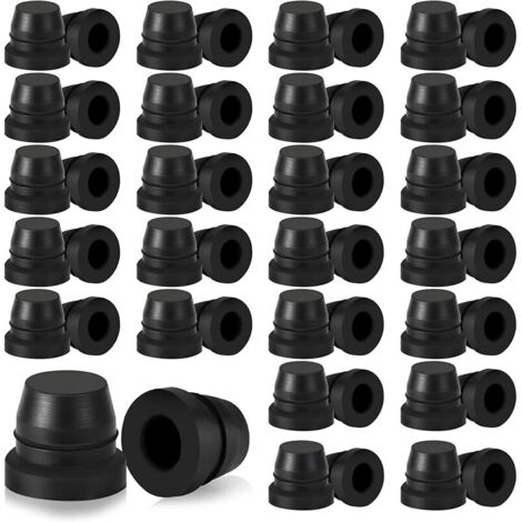 50Pcs Bouchon de Purge de Frein Étanche, 6mm Bouchon de Graisseur Couvercle Anti-Poussière, Bouchon de Graisse Capuchon de Graisse en Caoutchouc pour Systèmes Freinage de Moto et de Voiture