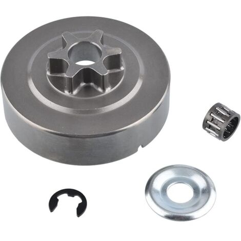 Kit de Tambour d'Embrayage Pignon 6 Dents 3/8 pouce avec Rondelle et Circlips pour Stihl 017 018 021 023 025 MS170 MS180 MS210 MS230 MS250 Tronçonneuse