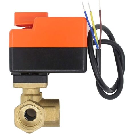 T type - vanne 3 voies motorisée ou manuel AC220v - electrovanne 3 voies 220v 1/2 3/4 1 1-1/4 1-1/2 pouce (1-1/4 pouce DN32)