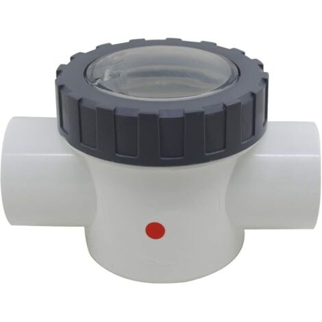Clapet Anti-Retour Piscine PVC, Vanne Anti-Retour, 2 Ports, 50mm ou 63mm, Soupape Vidange, Non Retour, Tuyau, Clapet Anti-Refoulement, DW-0102, Dawa Materials