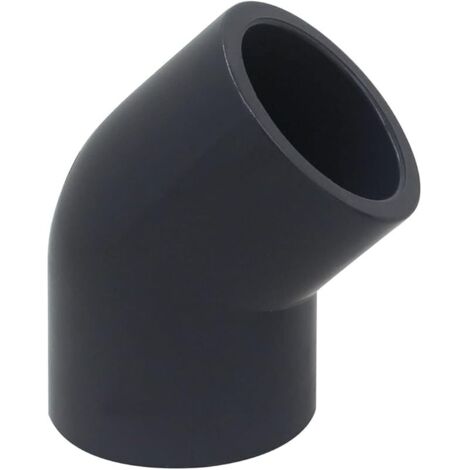 Raccord coude 45 degré pvc piscine manchon a coller coude pression embout arrosage jardin angle agricole (1/4)