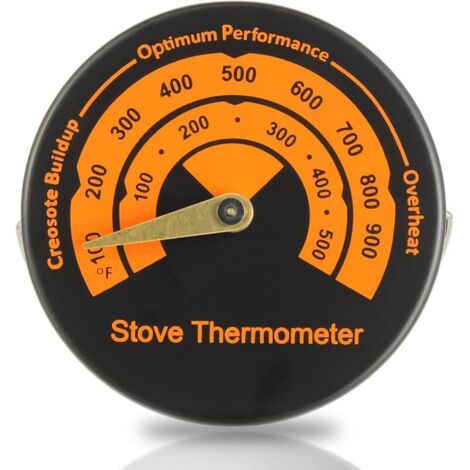 Thermomètre Magnétique pour Cheminée et Poêle, Jauge de Thermomètre pour Tuyau de Cheminée en Bois Rond Four