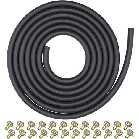 Ø5 mm 3/16 Tuyau D'essence Kit Tuyau de carburant 2.4 Mètre pour Honda Kawasaki Kohler Briggs Predator Champion Generac Petits Moteurs Mini Bike ATV Générateur avec 20 Pièces Colliers de Serrage (1/5)