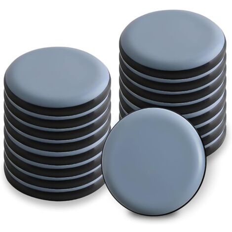 16 Patins Glissants PTFE Téflon pour Meubles Lourds et Chaises Ronds 25 mm Auto Adhésifs Protege Pied de Table Cale Meuble Sol Lisse Parquet Carrelage Réduction Bruit (1/5)