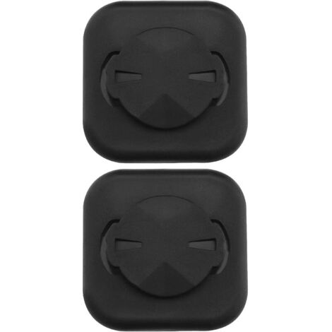 2pcs Support de Téléphone Portable Compatible avec Garmin Edge Support d'ordinateur de Vélo Anti-dérapant Adaptateur de Support de Téléphone Adhésif 40x40mm en Plastique Noir
