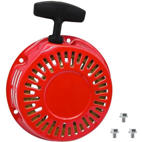 Ensemble de démarreur à rappel pour générateurs Predator Ghost ETQ Powermate All Power Echo Gentron AI Power 212 cc 196 cc 6,5 HP, rouge