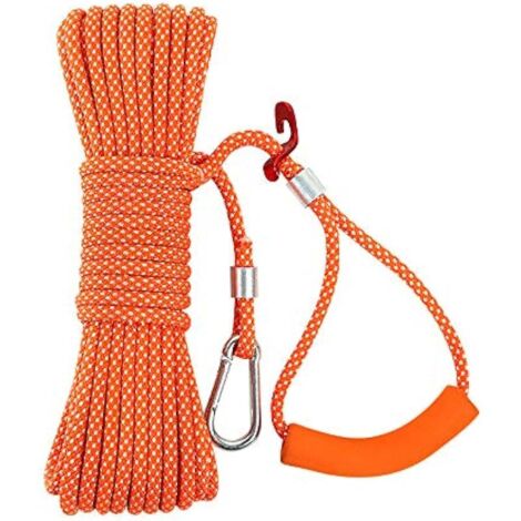 Corde à Linge épaisse de 10 m pour Jardin, extérieur, Facile à serrer, Orange (1/5)