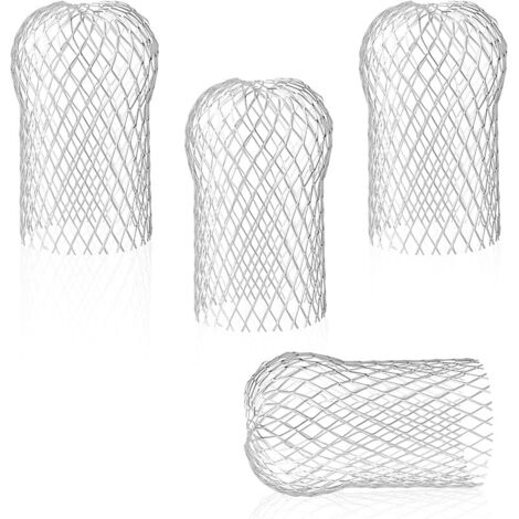 Lot de 4 Crapaudine de Gouttière en Aluminium, Filtres de Gouttière Flexible et Durable pour Maison Avant-toit Tuyau de Descente contre les Feuilles